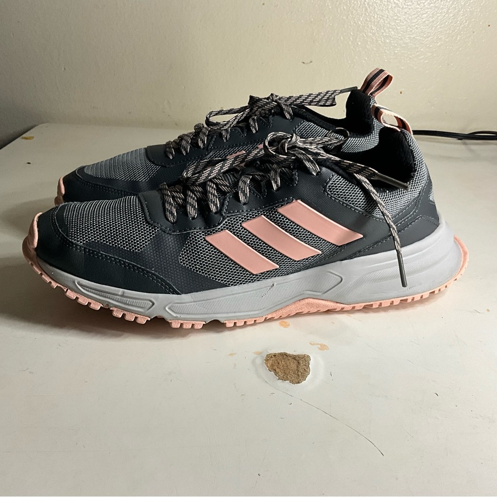 Adidas Rockadia Women's Gray and Pink Sneakers 10 - Picture 4 of 10
